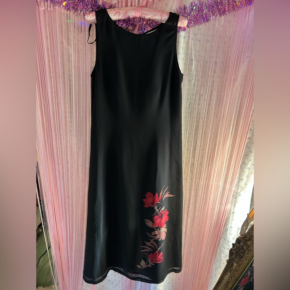Valerie Stevens Black Silk Dress